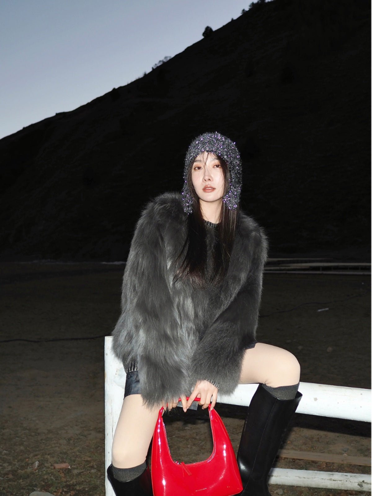 Reed Flower Finnish Fox Fur Coat - Italiqo