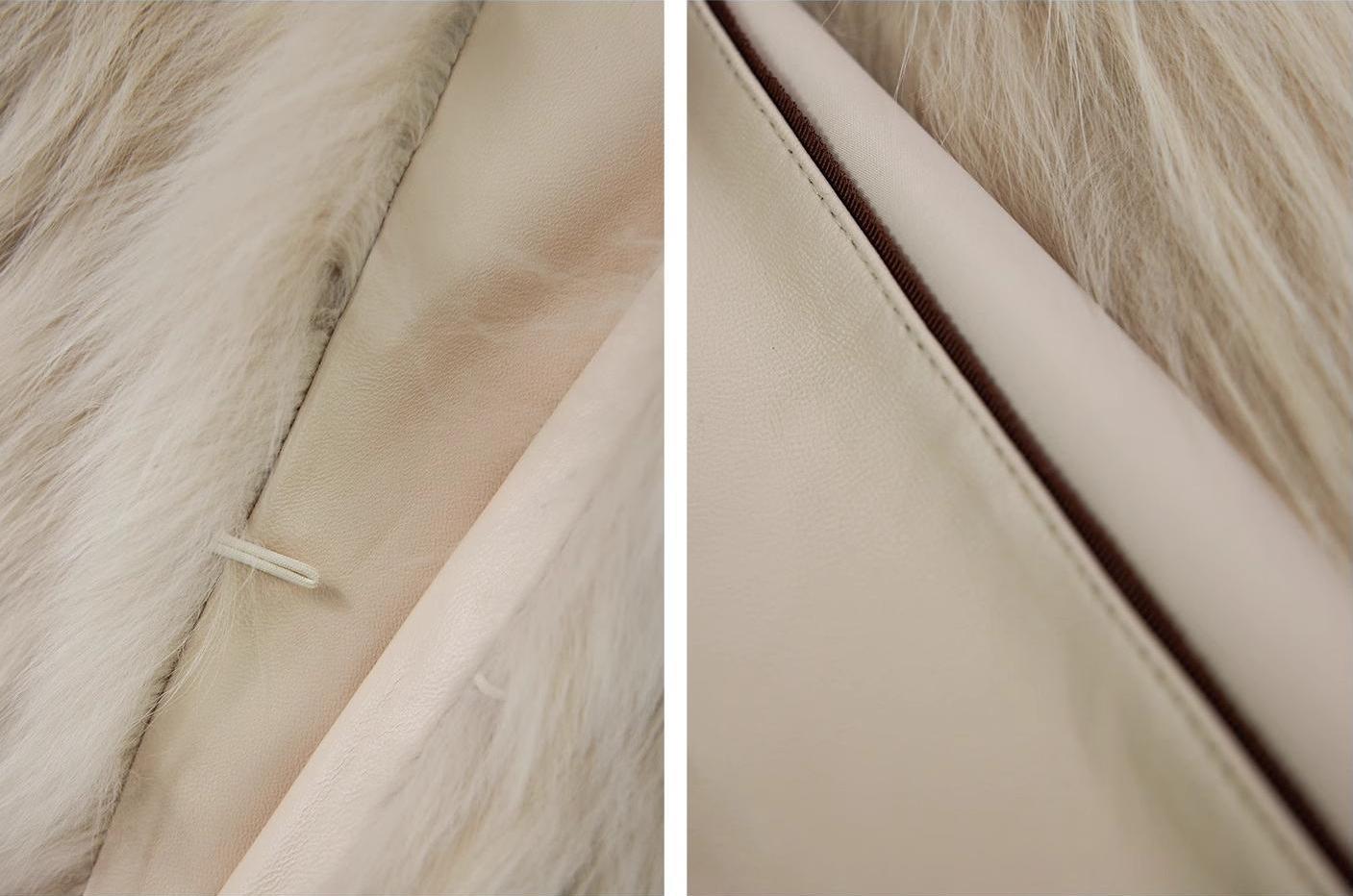 Reed Flower Finnish Fox Fur Coat - Italiqo