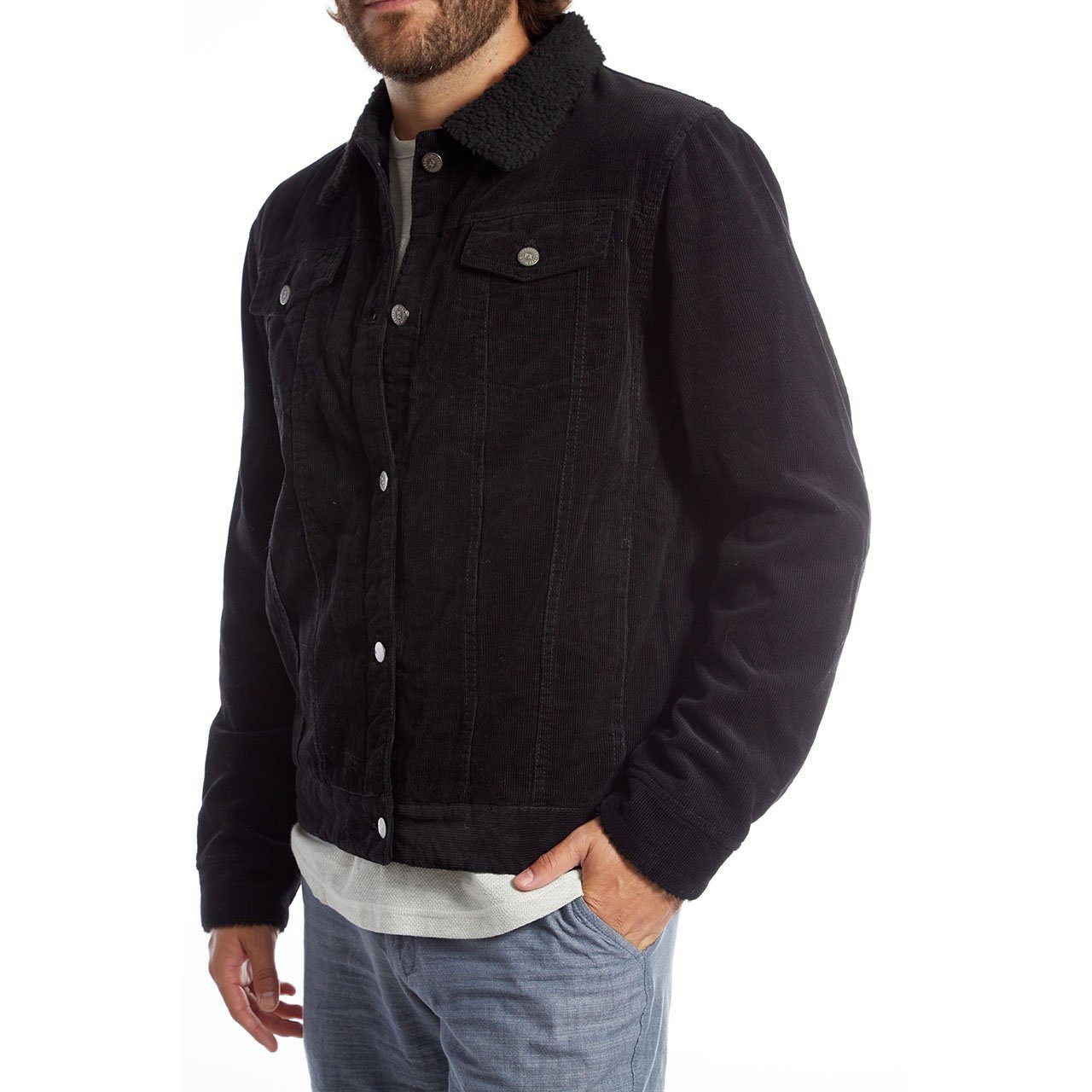 Marlon Corduroy Aviator Jacket - Italiqo