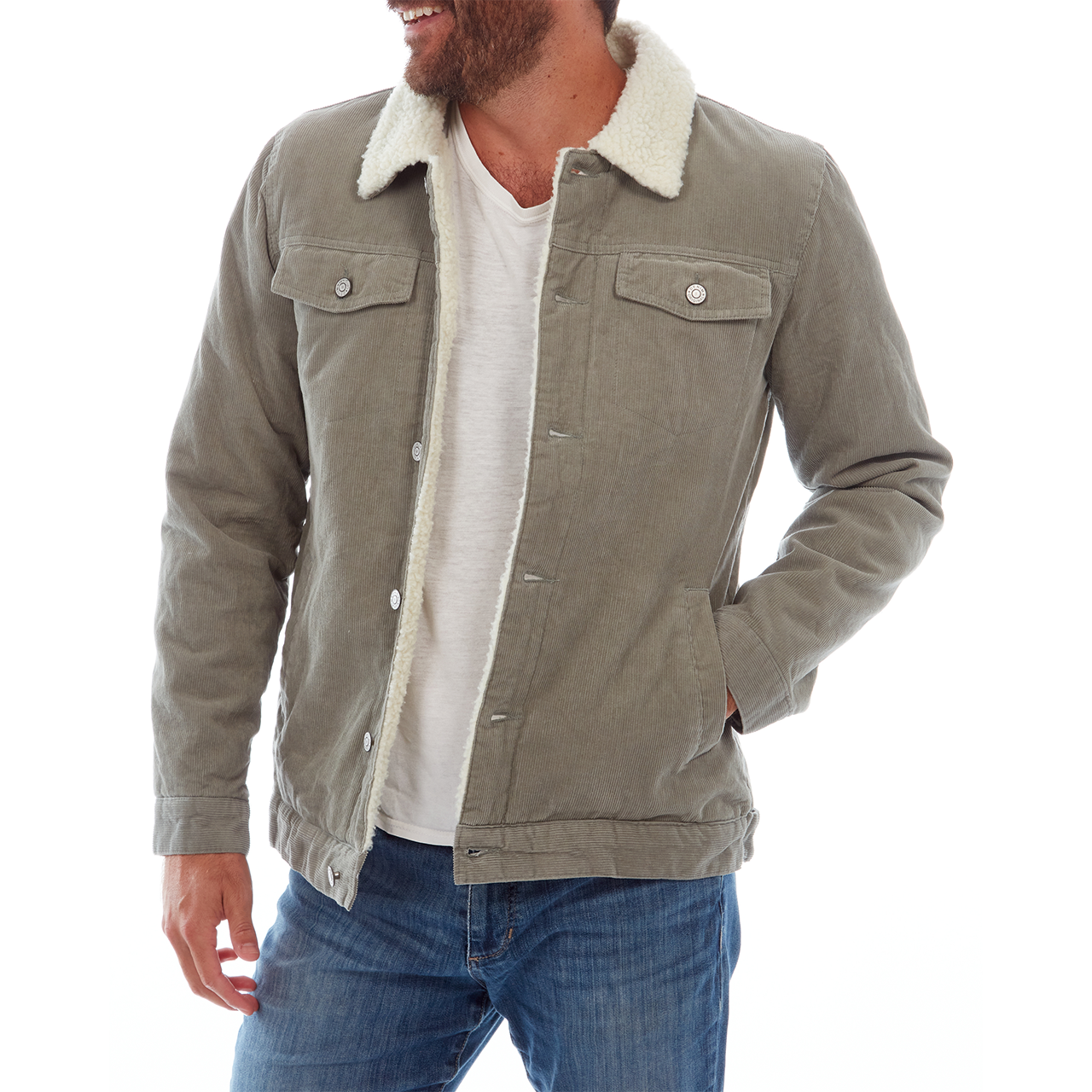 Kolton Corduroy Trucker Jacket - Italiqo