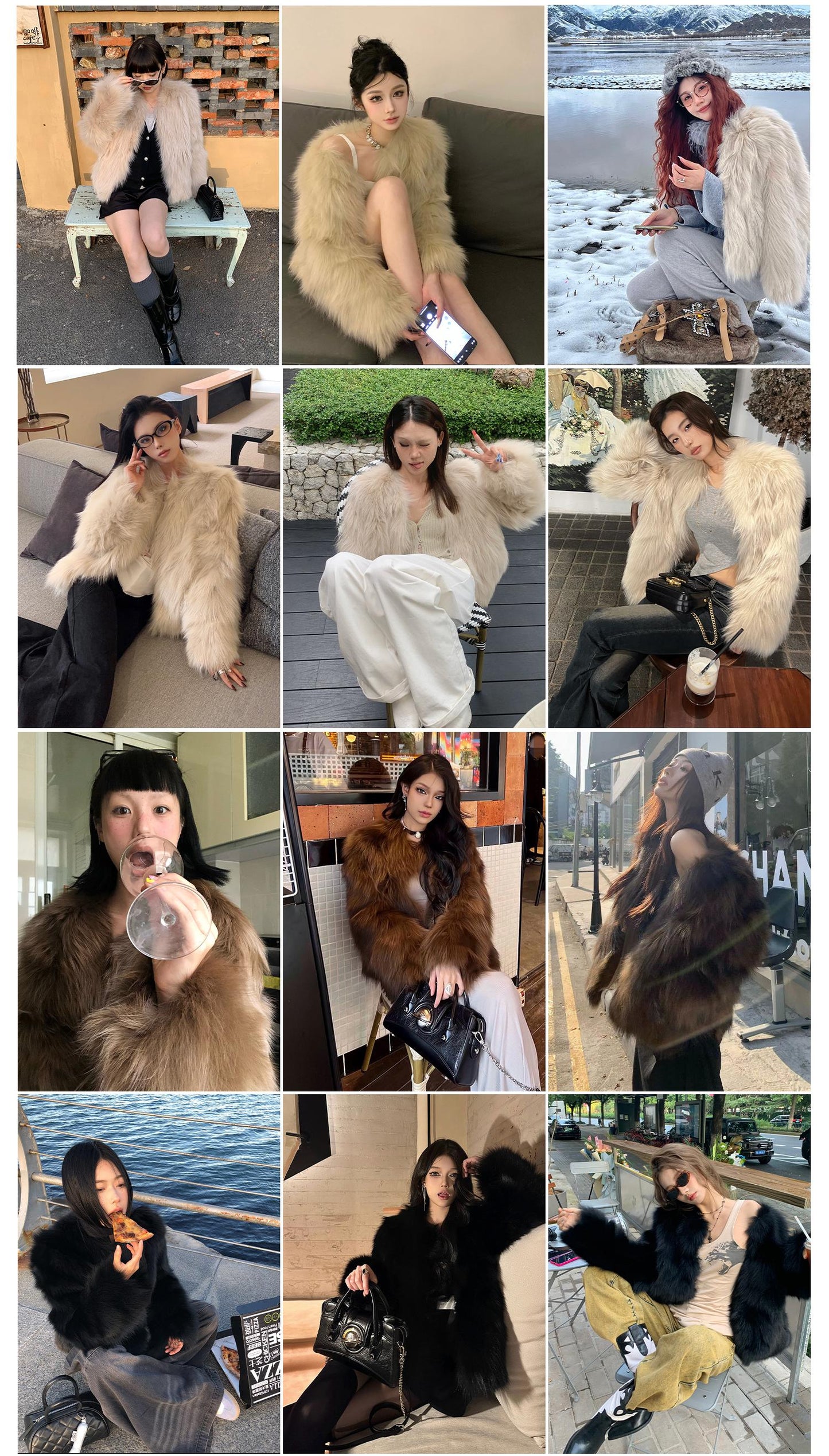 Reed Flower Finnish Fox Fur Coat - Italiqo