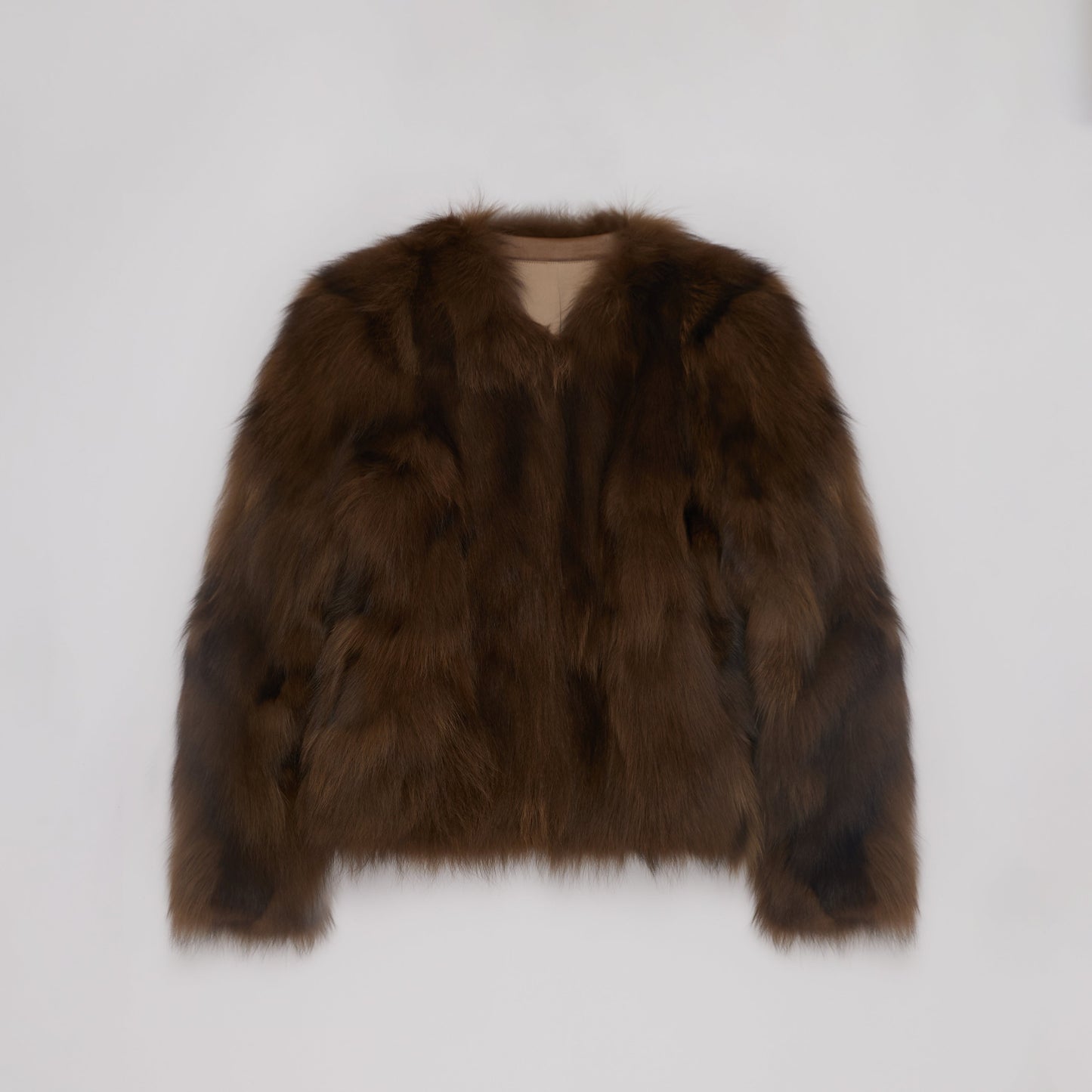 Reed Flower Finnish Fox Fur Coat - Italiqo
