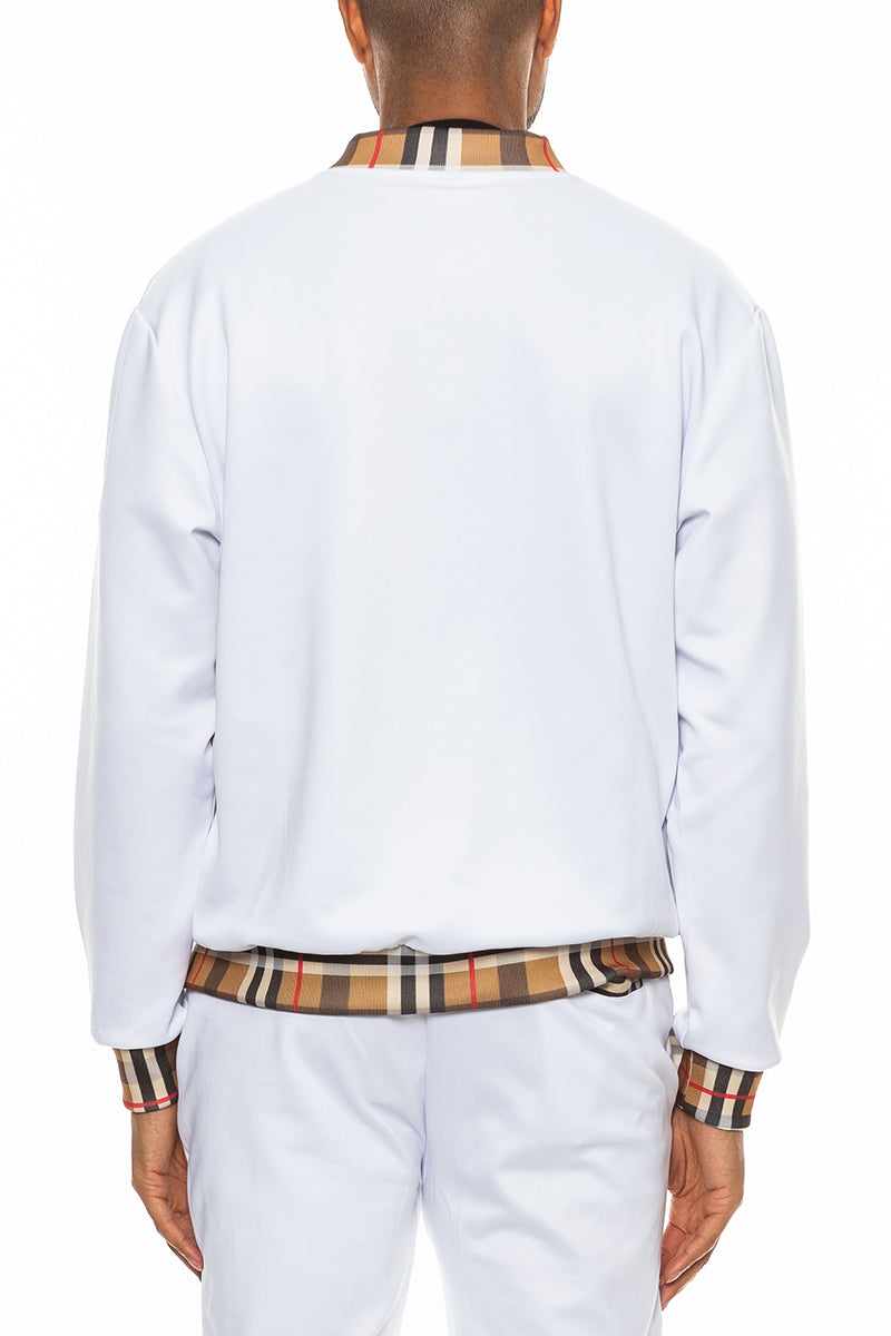 Checkered Plaid Design Track Jacket - Italiqo