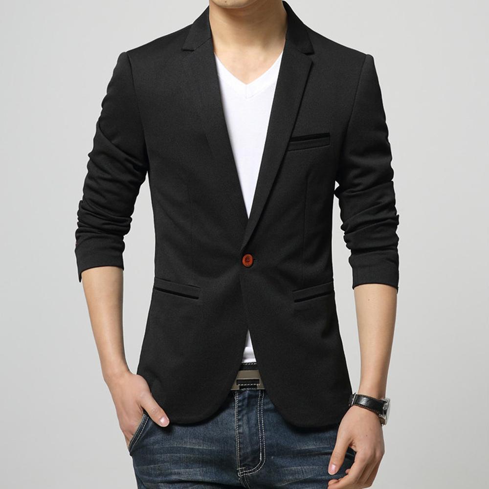 Mens One Button Slim Fit Blazer - Italiqo