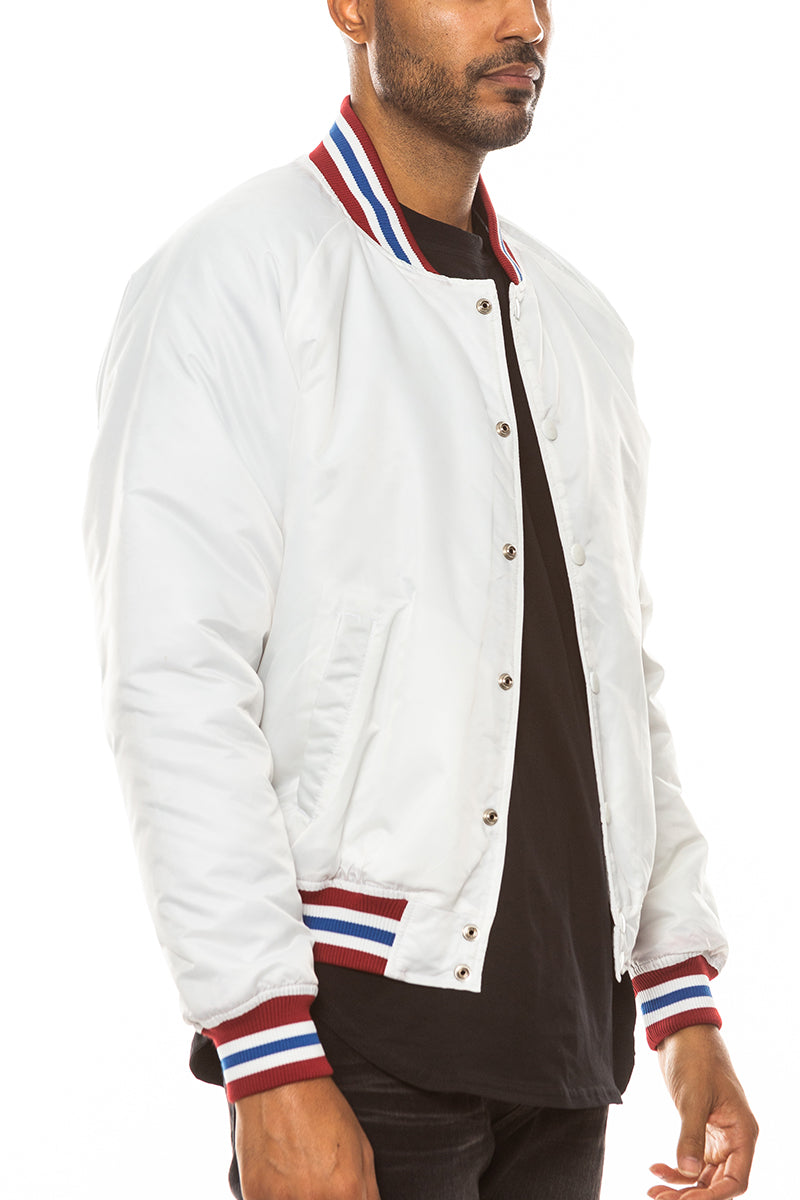 Classic Varsity Windbreaker Bomber Jacket - Italiqo
