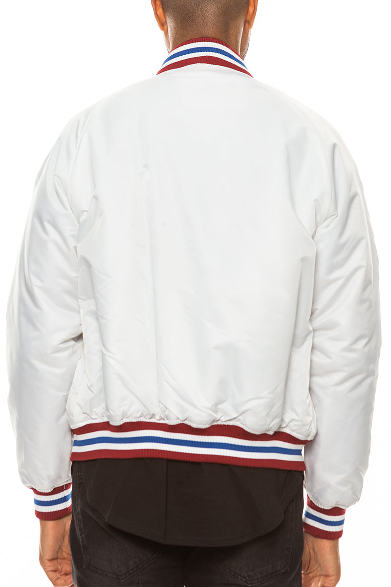 Classic Varsity Windbreaker Bomber Jacket - Italiqo