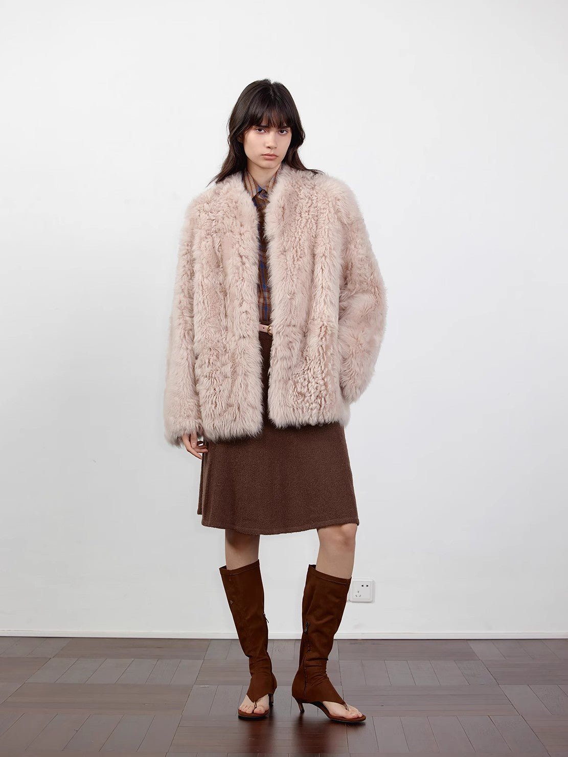 Sea of Love Accompaniment Casual Stand-Up Collar Tuscan Sheepskin - Italiqo