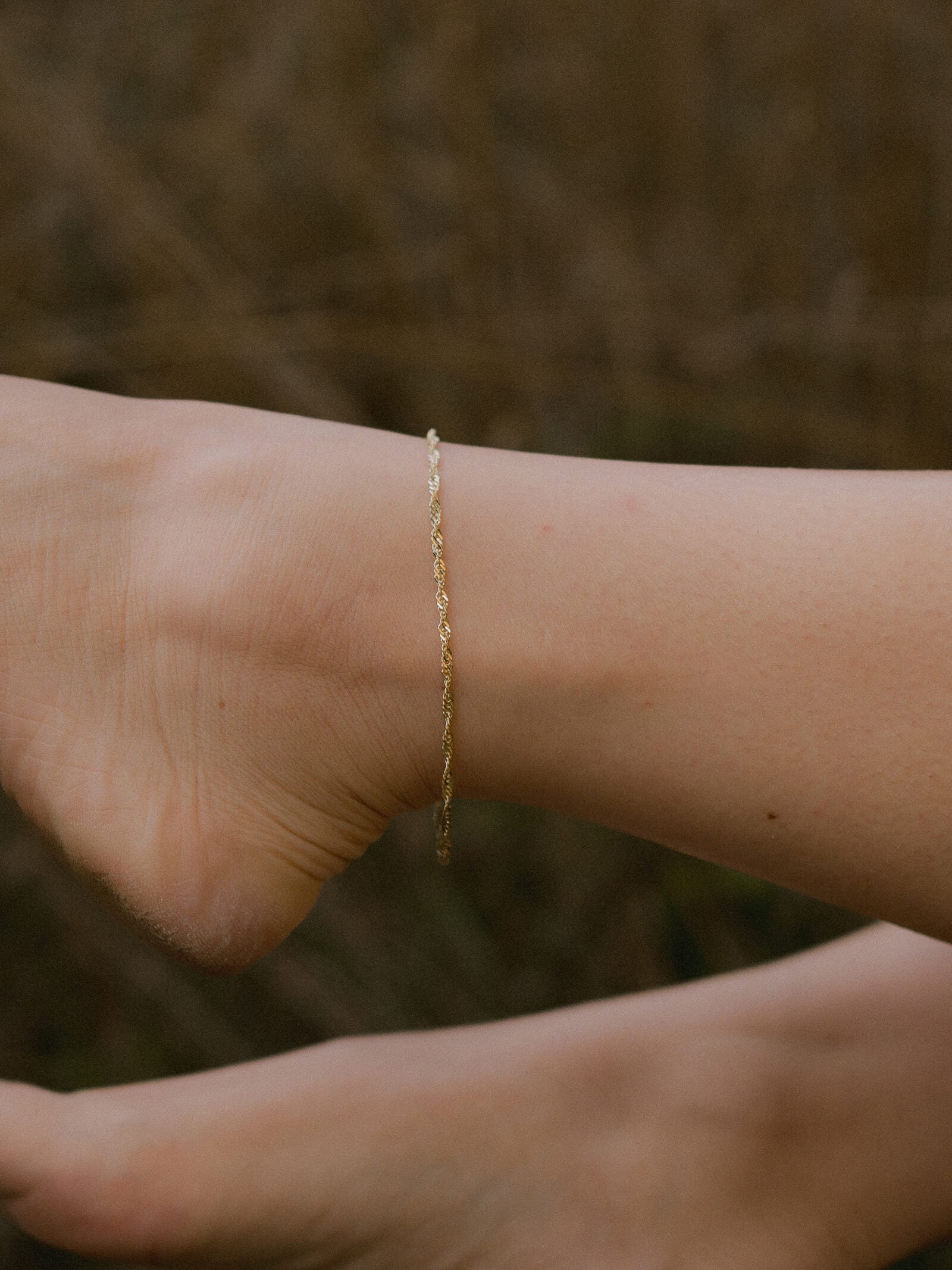 Fußkette Singapurkette SINGAPORE Original 8k Gold-2