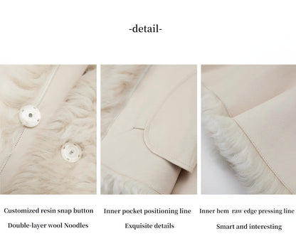 Sea of Love Accompaniment Casual Stand-Up Collar Tuscan Sheepskin - Italiqo