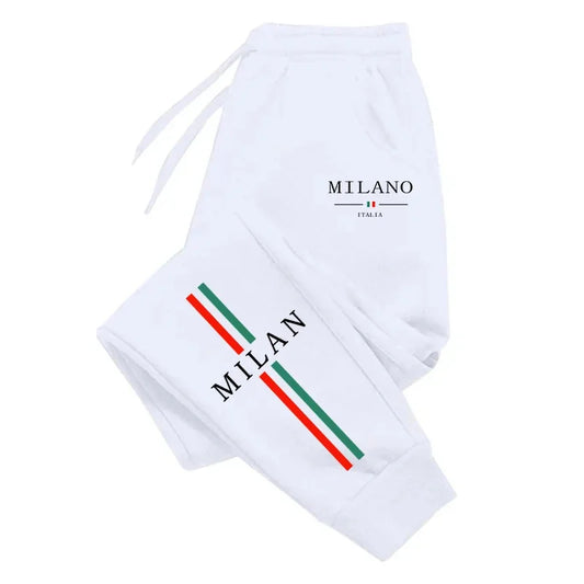 2025 Hot Sale Milan City Printed Jogger Pants High Quality Men's Autumn Winter Casual Sports Sweatpants Outdoor Running Wear