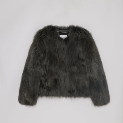 Reed Flower Finnish Fox Fur Coat - Italiqo