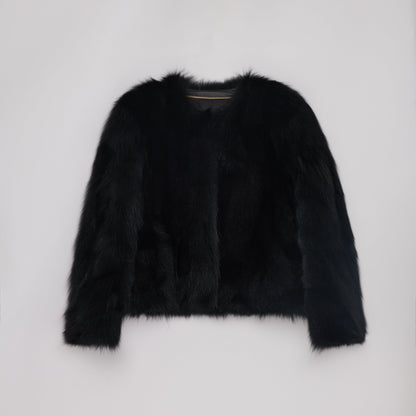 Reed Flower Finnish Fox Fur Coat - Italiqo