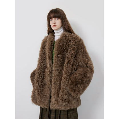 Sea of Love Accompaniment Casual Stand-Up Collar Tuscan Sheepskin - Italiqo
