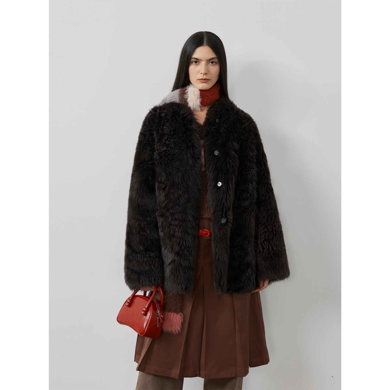 Sea of Love Accompaniment Casual Stand-Up Collar Tuscan Sheepskin - Italiqo