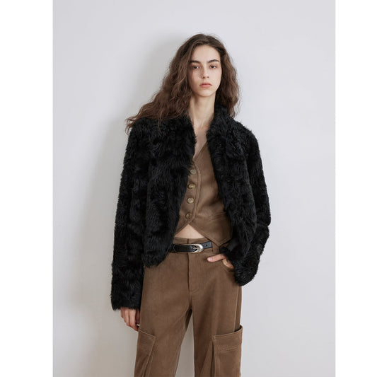 Sea of Love Accompaniment Casual Stand-Up Collar Tuscan Sheepskin - Italiqo