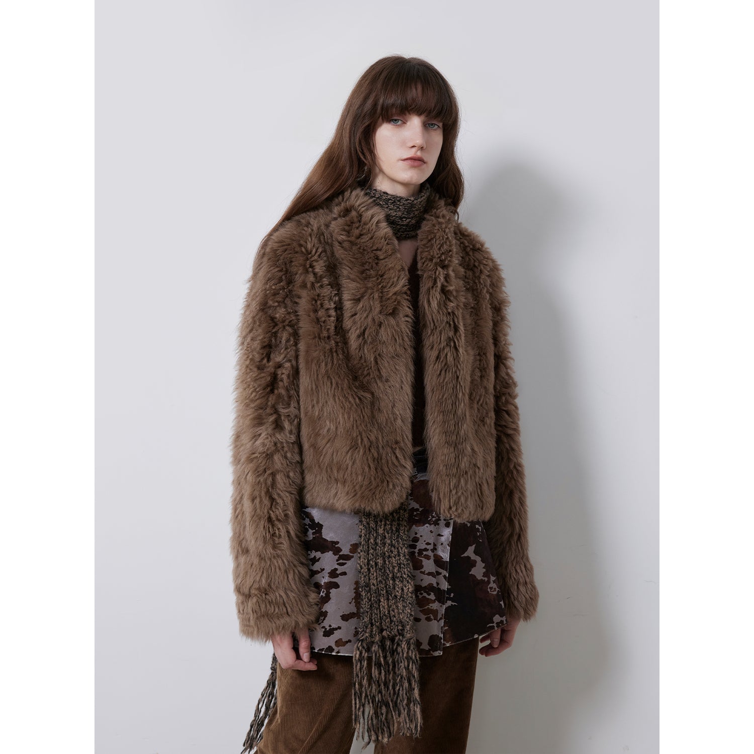 Sea of Love Accompaniment Casual Stand-Up Collar Tuscan Sheepskin - Italiqo