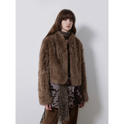 Sea of Love Accompaniment Casual Stand-Up Collar Tuscan Sheepskin - Italiqo