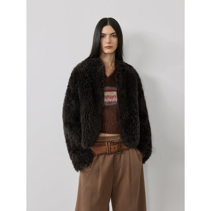 Sea of Love Accompaniment Casual Stand-Up Collar Tuscan Sheepskin - Italiqo