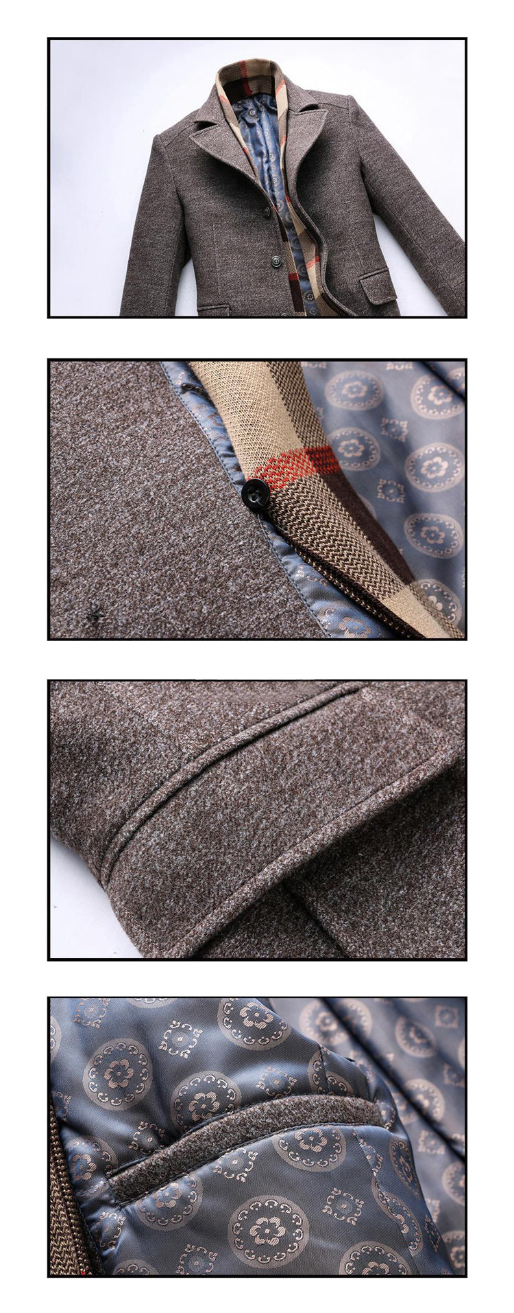 Men's Winter Coats Thick Cotton Wool Jackets - Italiqo