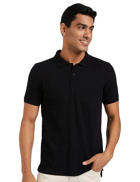 SJNX Men's Solid Cotton Rich Polo T Shirt | Collar Tshirts | Half - Italiqo