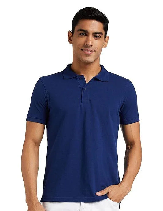 SJNX Men's Solid Cotton Rich Polo T Shirt | Collar Tshirts | Half - Italiqo