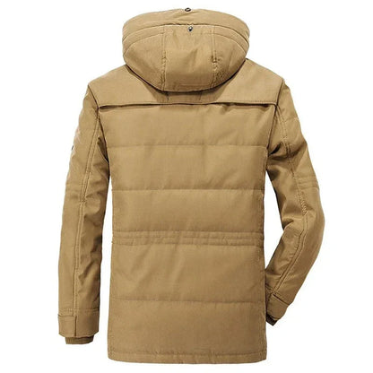 Mens Hooded Winter Parka Coat with Inner Fleece - Italiqo
